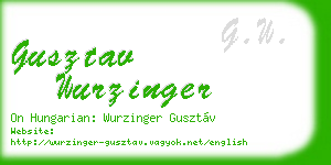 gusztav wurzinger business card